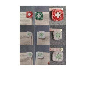 Granny Square Pocket Bookmark Bundle • 3 Handmade Corner Markers